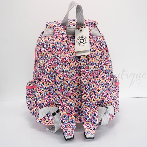 NWT Kipling BP4391 Ezra Travel Bag Backpack Polyester Peacock Prism Pink Multi main image 4